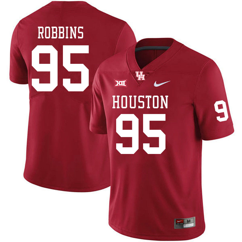 Men #95 Taleeq Robbins Houston Cougars Big 12 XII College Football Jerseys Stitched-Red
